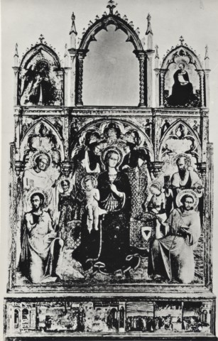 Gabinetto Fotografico della Soprintendenza Speciale per il Patrimonio Storico, Artistico ed Etnoantropologico e per il Polo Museale della città di Firenze — Ricostruzione (falsa) della Madonna delle Nevi secondo Lionello Venturi (v. Catal. Coll. Rabinowitz) — insieme